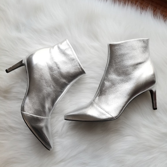 NEW Rag & Bone Beha Bootie Metallic Silver 8 & 9 - Picture 2 of 8